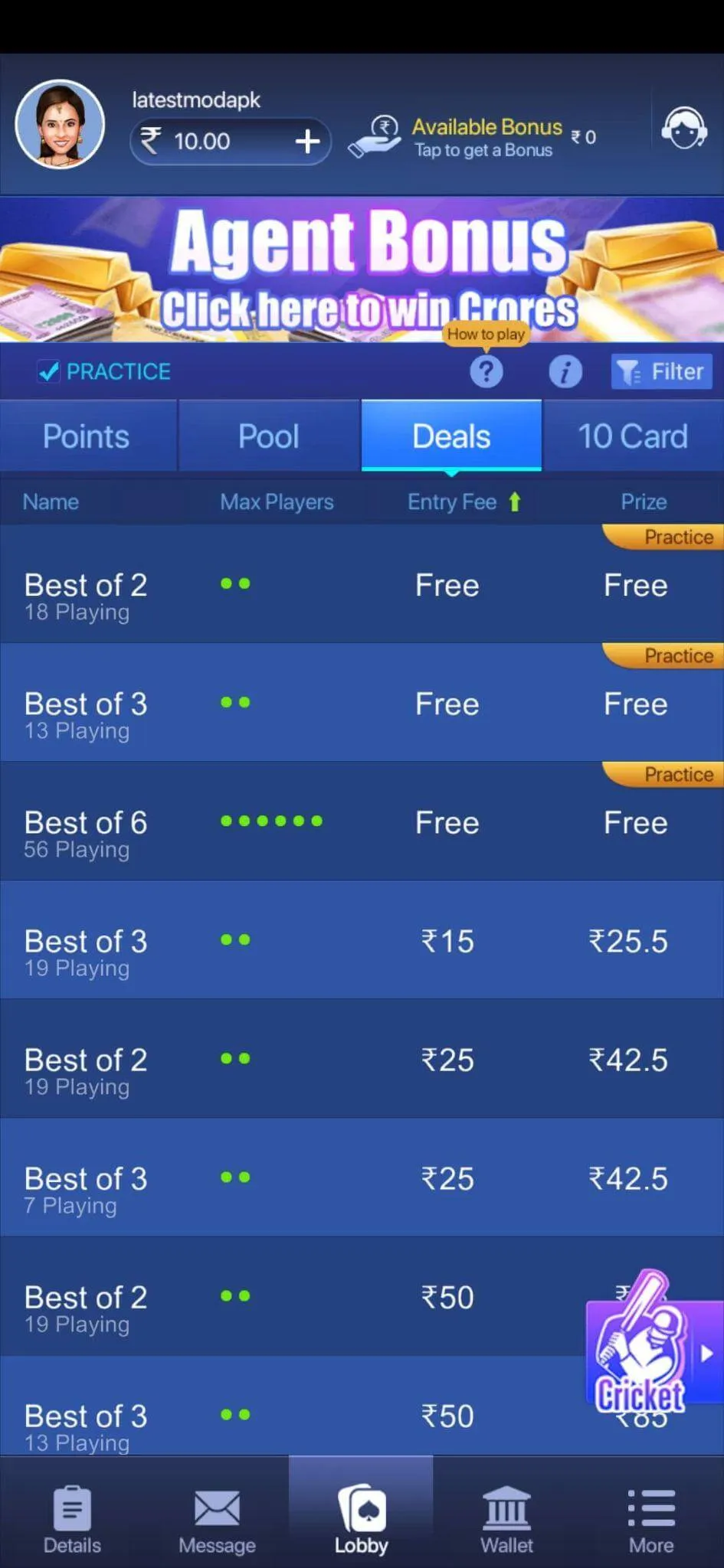 osom rummy agent bonus mobile screenshot